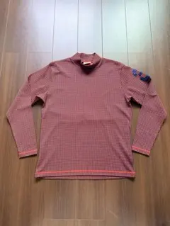 美品　adidas ゴルフ　長袖チェック柄シャツ