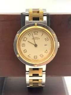 【不動】HERMES クリッパー デイト コンビ レディース 腕時計のサムネイル