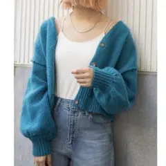 WEGO 2WAYモヘアライクショートカーディガン