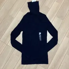 UNIQLO エクストラファインメリノウール タートルネック長袖ネイビーSサイズ