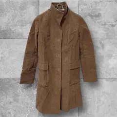 アバハウスドゥヴィネット スタンドカラーコート 茶 F 綿100% 日本製