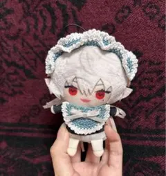 《ブルー×シルバー》にじぱぺっと ぬい服 ホワイトブリム スタイ セット