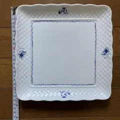 NARUMI 四角形皿 青い花模様 約33cm