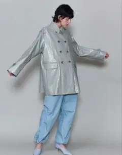 ＜6(ROKU)＞ENAMEL MILITARY COAT/コート　サイズ38のサムネイル