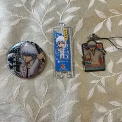 坂田銀時　銀魂　まとめ　缶バッジ　キーホルダー