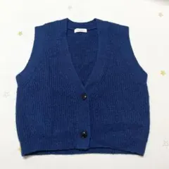 BEAUTY&YOUTH ネイビー ブルー ニットベスト