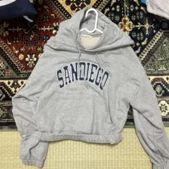 Elcamino SAN DIEGO クロップドパーカー グレー