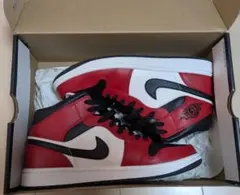 Nike Air Jordan 1 Mid レッド/ブラック/ホワイト２７センチ