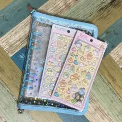 A5デカシール帳➕シール2枚のセット　水色　リフィル10枚付き