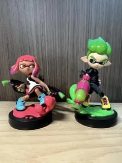 【アミーボ インクリング】ガール ネオンピンク ボーイ ネオングリーン セット