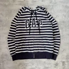 【専用】GAP ギャップ　フルジップ　パーカー　ボーダー　ネイビー