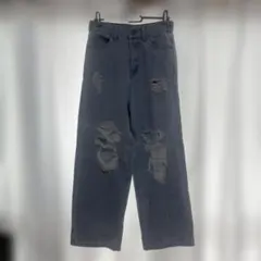 【Kastane】レースデニムパンツ ブルー　0サイズ