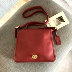 Vintageコーチターンロック9715 ショルダーバッグ レッドのサムネイル