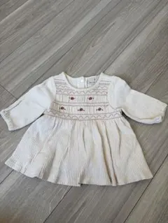 petit main 80サイズ 刺繍入りワンピース