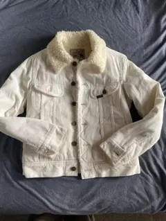 Lee StormRyder ホワイトデニムジャケット ボア裏地