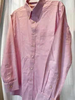 ユニクロ XL ピンクシャツ 長袖 ノンアイロン ビジネス カジュアル
