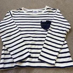 Lee 長袖カットソー 白/ネイビー ストライプ　サイズ130