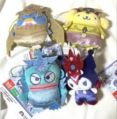 遊戯王デュエルモンスターズ×サンリオキャラクターズマスコット 5点