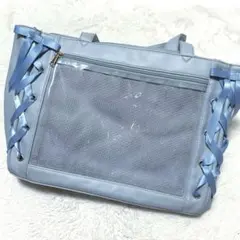 wego レースアップ痛バッグ 痛バ A4 推し活 サックス 水色のサムネイル