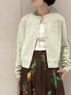 【CABaN】コットンカシミヤクルーネック　カーディガン　新色