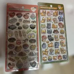 【正規品】ボンボンドロップシール 和柄 柴犬 和食 日本食 2枚セット 新品