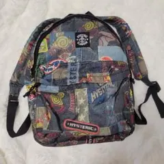 【未使用品】HYSTERIC MINI パッチワーク風 総柄 リュック ヒスミニのサムネイル