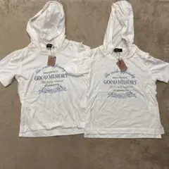 （新品未使用）コムサイズム半袖Tシャツパーカー白120cm 2枚