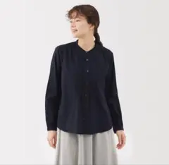 無印良品　婦人　綿ボイル長袖ブラウス
