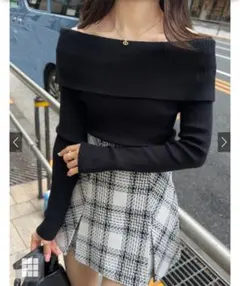 GRL オフショルニットトップス【ru1042】