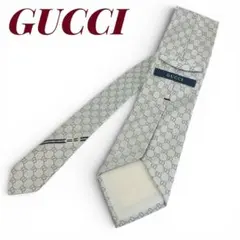 GUCCI グッチ GG柄 ネクタイ メンズ ライトグレー