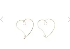NATURALI JEWELRY ナチュラリジュエリ　スケッチハートフープピアス