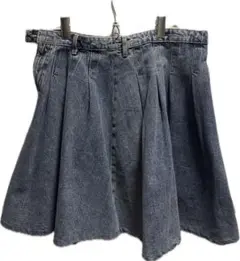 ダークデニム プリーツミニスカート