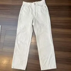 GUのデニム　ストレート　アイボリー、白　　S