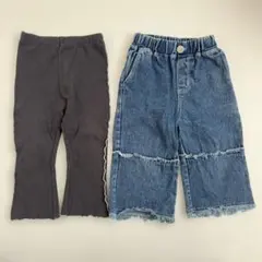 90cm デニムパンツセット ミラベイ mirrorbae. micorrid