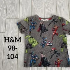 H&M アベンジャーズ 半袖Tシャツ グレー 98-104 CN110