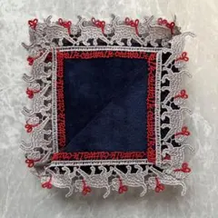 【新品未使用】近沢レース　ハンカチ　婦人画報別注　キャットウォーク　ネイビー