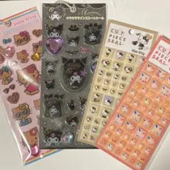 サンリオ♡キラキララインストーンシール カットピースシール　計4枚セット