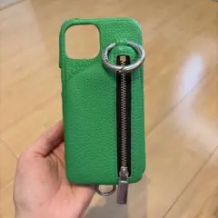 ajew iPhone15専用ケース アップルグリーン