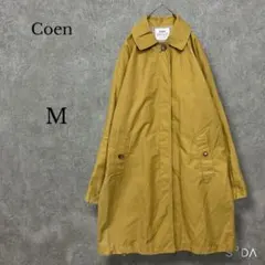 ♡コーエン coen【M】ステンカラーコート 無地 イエロー