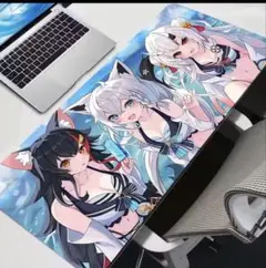 ホロライブ　白上フブキ　大神ミオ　百鬼あやめ プレイマット　デスクマット