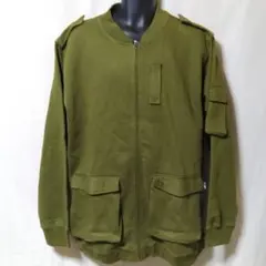 STAS ミリタリー タイプ ジップアップ スウェット ジャケット XL