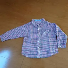 familio 長袖シャツ 90サイズ 赤・青・白チェック