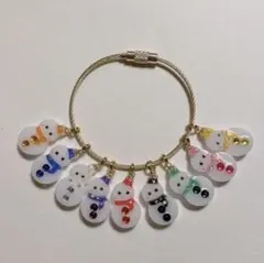 レジン　チャーム　スノーマン　No.1