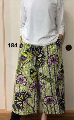 185☆アフリカ布☆ガウチョパンツ☆ハンドメイド - メルカリ