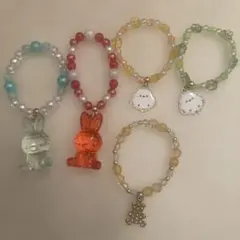 【新品】動物付きブレスレット　5点セット