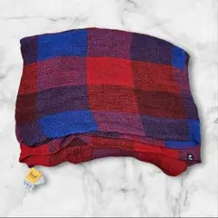 年始セール！５日まで！【Amina】ネックマフラー赤・青 チェック柄