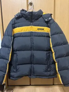 Supreme ダウンジャケット M ブラック/イエロー