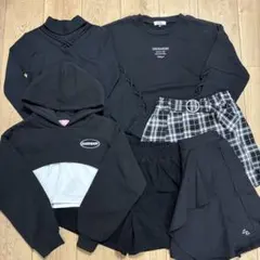 女の子ブラックコーデ　6着　まとめ売り　140.150 最終価格