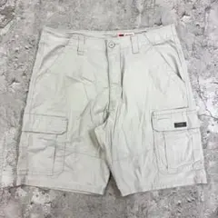 Wrangler　カーゴショーツ　W36　アイボリー　古着　リップストップ生地のサムネイル