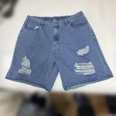 SHEIN ダメージデニムショートパンツ 4XL